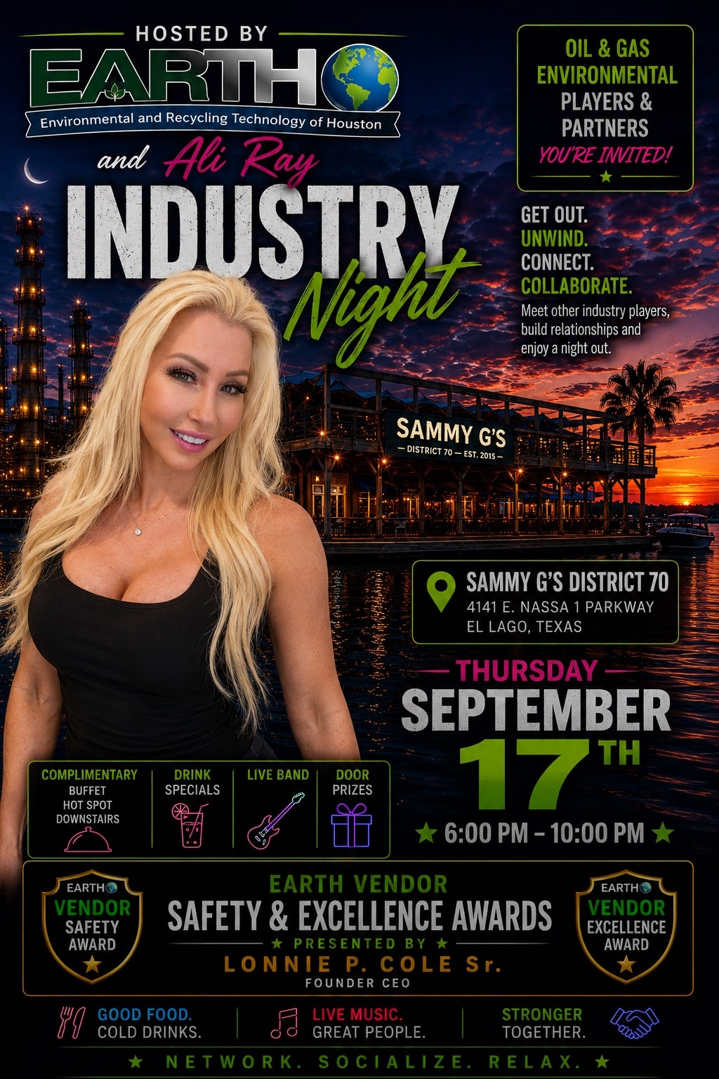 EARTH Industry Night - Sept 17th, 2026 event flyer