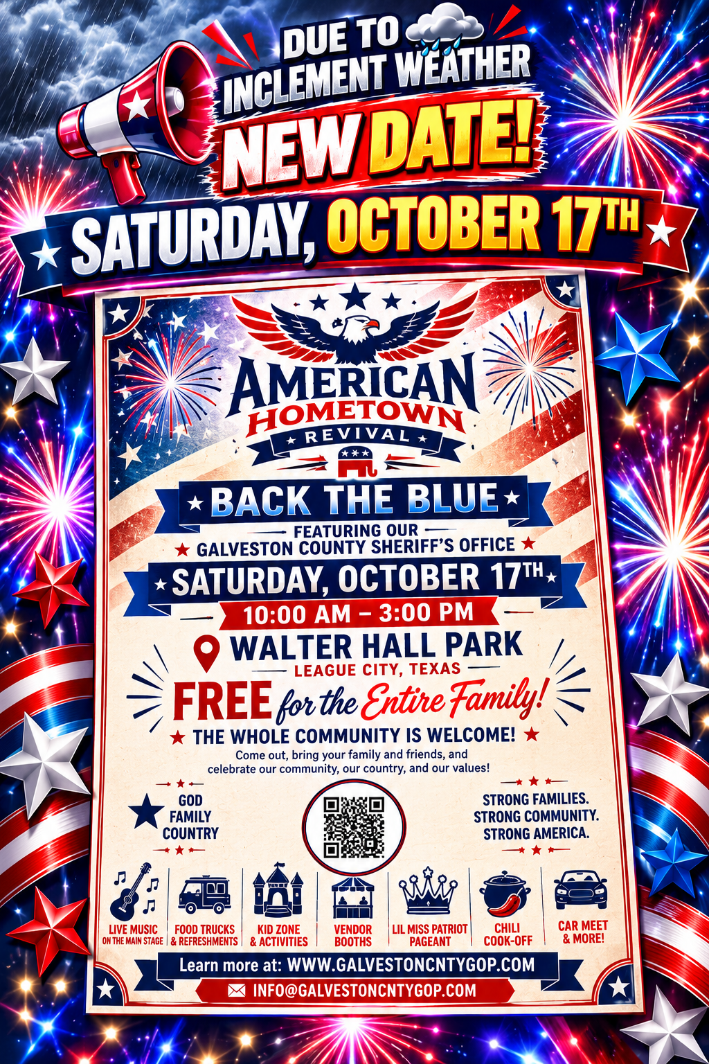 AMERICAN HOMETOWN  REVIVAL * BACK THE BLUE event flyer